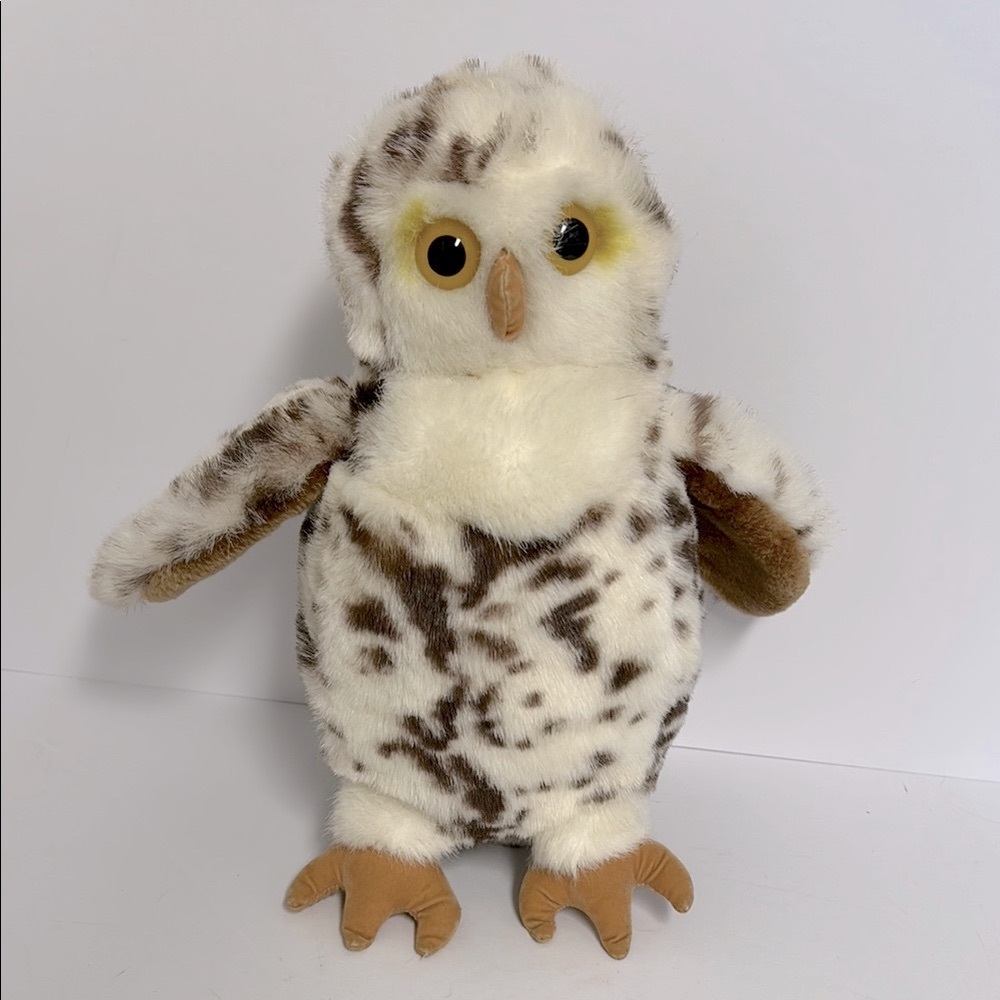 Mary Meyer Spotted Owl Brown & White 12” Tall Plushy/Country Home Rustic Decor
